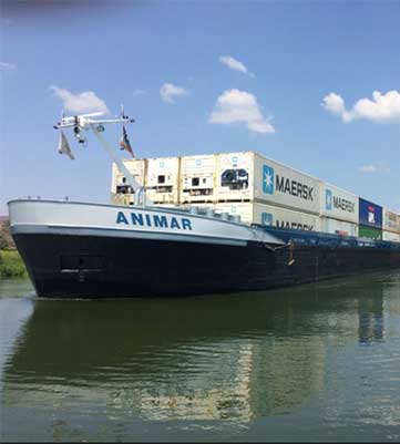 Barge reefer transport